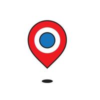 Map pointer icon on white background vector