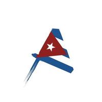 Cuba bandera icono, ilustración de nacional bandera diseño con elegancia concepto vector