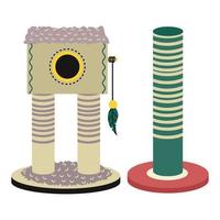 A place to sleep, a house for animals, a scratching post for cats. vector