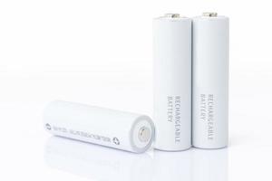 AA batteries over white photo