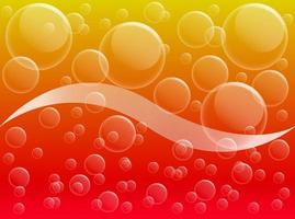 Air bubble on orange and red background photo