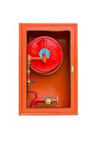 Fire extinguishers on white photo