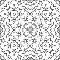 vector coloring geometric flower shapes and pattern background