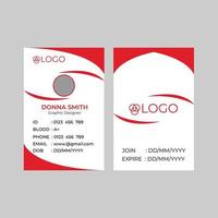 Abstract business id card design vector