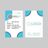 Abstract business id card design vector