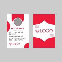 Abstract business id card design vector