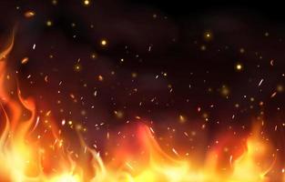 Realistic Fire Flare Effect Background vector