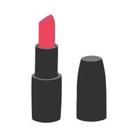 Red lipstick icon vector in isometric style on a white background. Make up icon in color. Vector illustration make up item.