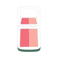 Blusher icon vector in isometric style on a white background. Vector illustration make up item.