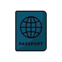 pasaporte icono vector diseño modelo sencillo y moderno