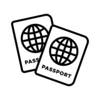 pasaporte icono vector diseño modelo sencillo y moderno