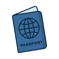 pasaporte icono vector diseño modelo sencillo y moderno