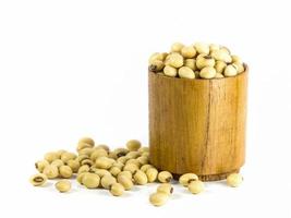 Soybeans in wood cup photo