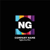 NG initial logo With Colorful template vector. vector