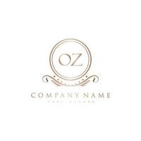 OZ Letter Initial with Royal Luxury Logo Template vector