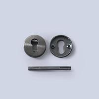 Door tool equipment with iron or stainless steel material isolated on plain white background. As handle and cylinder ring for key hole. Circular silinder ring object photo. photo