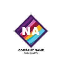 NA initial logo With Colorful template vector. vector