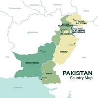 mapa de pakistán vector