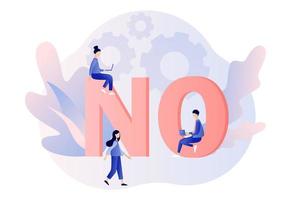 Yes or no consept. Decision making. Modern flat cartoon style. Vector illustration