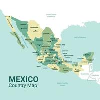 Map of Mexico vector