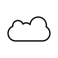 nube sencillo línea icono para diseño. eso lata ser usado para sitios, clima pronósticos, artículos, libros, interfaces y varios diseño vector