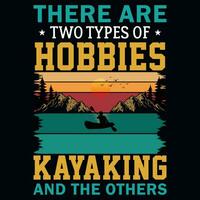 Kayaking graphics tshirt design vector