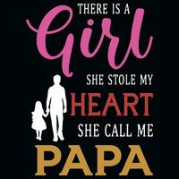 Father's day typography tshirt design vector design