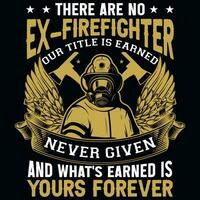 Firefighter graphics tshirt design vector