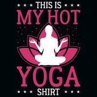 diseño de camiseta de yoga vector