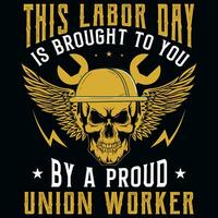 Labor day tshirt design vector