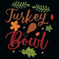 Thanksgiving turkey typography tshirt design vector