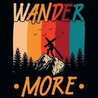 Wander more god faith jesus graphics tshirt design vector