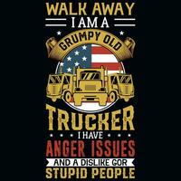 Truck driving or Tuckerman graphics tshirt design vector