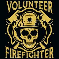 bombero gráficos camiseta diseño vector