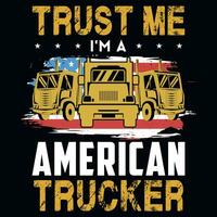 camión conducción o Tuckerman gráficos camiseta diseño vector