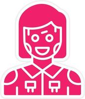 humanoide robot vector icono estilo