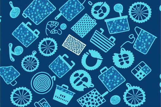 Background with shopping cart icon, sales concept. AI photo