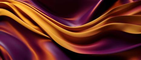 3D Gold Purple Abstract Background Wave photo