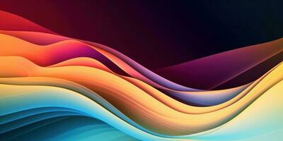 Light Colorful Modern Abstract Wave Gradient Curve Pattern Background photo