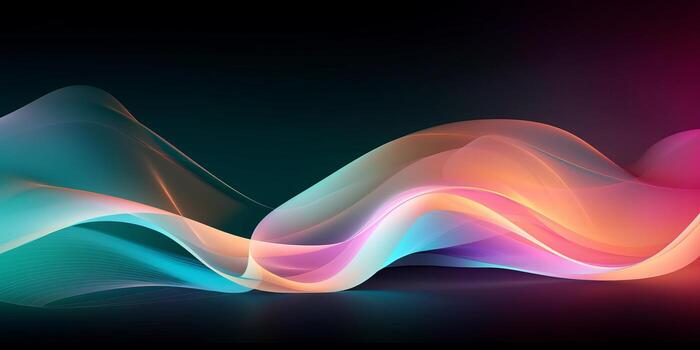 Light Colorful Modern Abstract Wave Gradient Curve Pattern Background photo