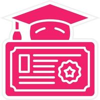 diploma vector icono estilo