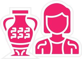 Curator Female Vector Icon Style