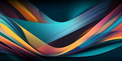 Light Colorful Modern Abstract Wave Gradient Curve Pattern Background photo