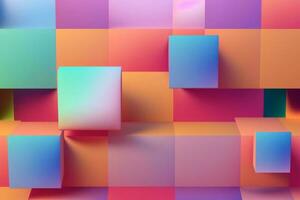 pastel brick wallpaper gradient colorful block background abstract photo