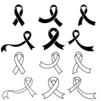 Ribbon icon vector set. bow illustration sign collection. loop symbol.