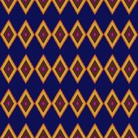 blue yellow geometric ethnic pattern illustration design photo