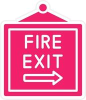 Fire Exit Vector Icon Style