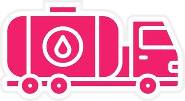 Water Tanker Vector Icon Style