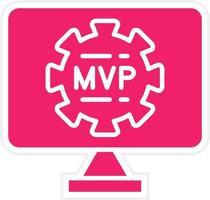 mvp vector icono estilo