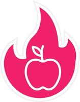 Burning Calories Vector Icon Style